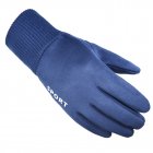Cold-proof Gloves Windproof Ski Anti Slip Winter Gloves Cycling Fluff Warm Gloves For Touchscreen blue_One size