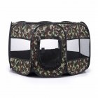 Collapsible Pet Octagonal Tent Pet Octagonal Fence Oxford Cloth Pet Octagonal Cage Cat Dog Cage Pet   Green camouflage_S