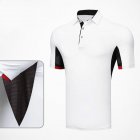 Comfortable Golf Clothes Male Short Sleeve T-shirt Fast Dry and Breathable Shirt YF126 white_M