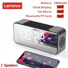 Compatible For L022 Bluetooth-compatible Speaker Super Subwoofer Multi-functional Mini Small Audio Alarm Clock For Outdoor Deluxe Black