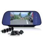 Complete Car Reversing Set   Rearview Camera  4 Parking Sensors  Rearview Mirror  Install this great full kit in your vehicle to reverse with full confidence