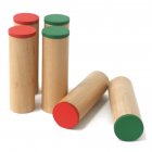 Container Holder Storage Sound Cylinder Wooden Sensorial Auditory Material 6pcs/set