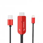 Converter to HDMI Mirror Cable Adaptor for Apple Mirroring Multiple Device red