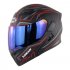 Cool Unisex Double Lens Flip up Motorcycle Helmet Off road Safety Helmet Line red with blue lens XL
