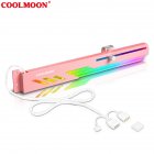 Coolmoon Gt8 Graphics Card Bracket 5v Argb Synchronous Horizontal Chassis Decor Gpu Support Vga Holder pink