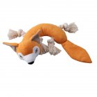 Cotton  Rope  Pet  Sound  Toys With Animal-shaped Plush Body Bite-resistant Teeth Cleaning Dogs Supplies Interactive Stress Relief Props Cotton rope fox