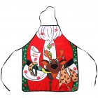 Creative Christmas Exquisite Apron Cartoon Printed Waterproof Unisex Kitchen Dinner Apron Perfect BBQ Baked Grilling Apron