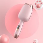 Curling Iron Wand 32mm Negative Ion Egg Roll Hair Crimper Cute Cat Ear Shape Adjustable Temperature Hair Waver Pink