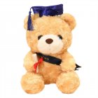 Cute Doctor Cap Bear Doll Graduation Bear Plush Doll Stuffed Plush Toys For Birthday Graduate Gifts For Student Kids blue hat A 23cm