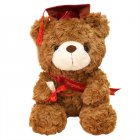Cute Doctor Cap Bear Doll Graduation Bear Plush Doll Stuffed Plush Toys For Birthday Graduate Gifts For Student Kids red hat B 28cm