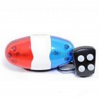 Cycling Bike Bicycle Super Loud LED Warning Light 4 Sounds Electronic Waterproof Horn Bell Siren Blue and white <span style='color:#F7840C'>red</span> and white