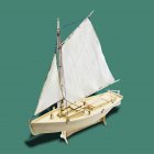 DIY 1:30 Wooden Assembled Philette Sailboat Modeling Toy