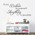 DIY Wall Decal Stickers English Art Quote Proverbs for Bedroom Home Room Decoration black