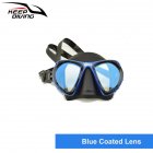 DM406+SN506 Professional Full-dry Snorkeling Mask Foldable for adult Scuba Diving Mask blue_Colorful tube lens eyeglass set