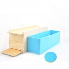 DTY Handmade Soap Mold Tool Double Door Wooden Box and Rose Figure Silicone Mould