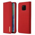 DUX DUCIS For Huawei MATE 20 pro Luxury Genuine Leather <span style='color:#F7840C'>Magnetic</span> Flip Cover Full Protective <span style='color:#F7840C'>Case</span> with Bracket Card Slot red_Huawei MATE 20 pro