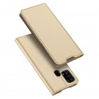 DUX DUCIS For Samsung M31 Leather Mobile <span style='color:#F7840C'>Phone</span> Cover Magnetic Protective <span style='color:#F7840C'>Case</span> Bracket with Cards Slot Golden