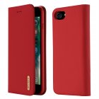 DUX DUCIS For iPhone 7/8 Luxury Genuine Leather <span style='color:#F7840C'>Magnetic</span> Flip Cover Full Protective <span style='color:#F7840C'>Case</span> with Bracket Card Slot red