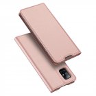 DUX DUCIS for Samsung A21s/A51 5G Magnetic Protective Case Bracket with Card Slot Leather Mobile Phone Cover Rose gold