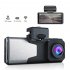 Dash Cam 4k Dual Lens Front Rear Dual Recording Camera Night Vision Parking Monitor Wifi Gps Track Playback Driving Recorder black
