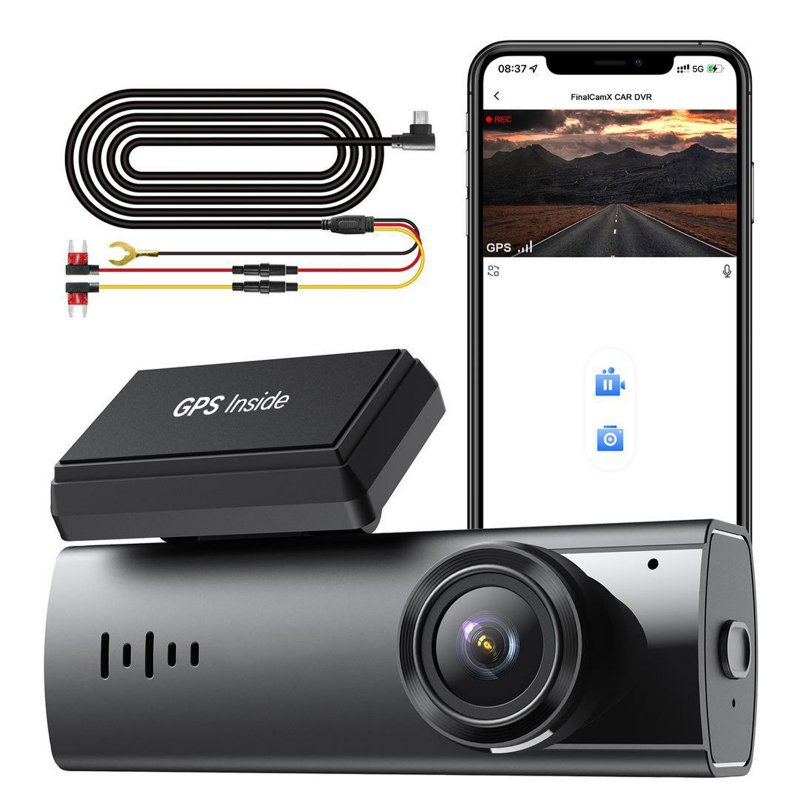 Dash Cam Front Rear Camera 2K+1K WiFi GPS Driving Recorder Dashboard Camera