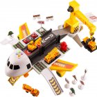 Deformation Aircraft Inertia Toys With Music Light Simulation Passenger Plane Track Alloy Car Model Toys For Kids Gifts Engineering