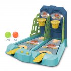 Desktop Arcade Basketball Game Mini Basketball Court Double Battle Parent-child Interactive Tabletop Toys Peacock Blue
