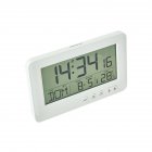 Digital Alarm Clock Multifunctional Bedside Clock With Snooze Function Desk Decoration For Living Room White