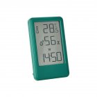 Digital Alarm Clock Lcd Large Screen Time Date Display Temperature Humidity Monitor Desk Clock 9032 dark green