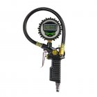 Digital Tire Inflator With Pressure Gauge Air Chuck With Rubber Hose Quick Connect Coupler Car Accessories. black