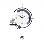 Digital Wall Clock With Big Digits Shelf Non Ticking Silent Battery Operated Modern Wall Clock Decoration For Living Room Bedroom Office medium with ornaments [42X65CM