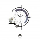 Digital Wall Clock With Big Digits Shelf Non Ticking Silent Battery Operated Modern Wall Clock Decoration For Living Room Bedroom Office large with ornaments [50X79CM]