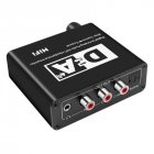 Digital to Analog Audio Converter with USB Cable Toslink Optical to Analog L/R RCA Audio black