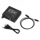 Digital to Analog R/L Audio Converter Plug and Play Stable Adaptor Convenient for Home Use black