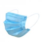 Disposable Non woven Three layer Mask Blue Hang Ear Style Protective Mask