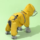 Dog Raincoat With Harness Dog Rain Jacket Hooded Slicker Poncho Waterproof Dog Poncho Puppies Dog Clothes Rainy Days Pet Supplies For Large Small Medium Dogs yellow M 45 x 32