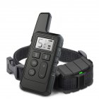 Dog Training Collar Electric Shock Vibration Sound Anti-Bark Remote Electronic Collars Waterproof Pet Supplies black
