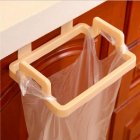 Door Hanging Garbage Bag Holder Rag Rack for Home Kitchen Cabinet Storage creamy-white
