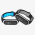 Double Color Round Holes Watch Band with Buckle Wrist Strap Replacement WristBand for XIAOMI MI Band 4 dark grey
