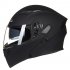 Double Lens Motorcycle Helmet Washable Liner Aerodynamic Design Helmet Red L