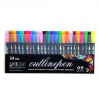 Double Line Metallic Markers 12color/24 Color Outline Marker Pens For Writing Drawing Gift Cards Greeting Cards 24 colors