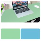 Double Sided Desk Mousepad Extended Waterproof Microfiber Gaming <span style='color:#F7840C'>Keyboard</span> Mouse Pad for Office Home School Light green + lake blue_Size: 30x25