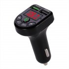 E5 Car  Mp3  Player Bte5 Bluetooth-compatible Hands-free Call Led Screen Display Power-off Memory Function Fm Transmitter Receiver black