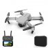 E88 pro drone 4k HD dual camera visual positioning 1080P WiFi fpv drone height preservation rc quadcopter Gray 4K 2 battery