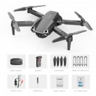 E99 Pro2 K3 RC Mini Drone 4K Dual HD Camera WIFI FPV Aerial Photography Helicopter Foldable Quadcopter Drone Toys Black 1 battery