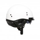Retro Helemt Half Face Motorcylce Hat FRP Prince Helmet Bright white L