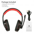 EU Bluetooth Wireless Gaming Headset for Xbox PC PS4 with Mic LED