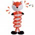 EU Squeaky Plush Toys Cute Fox shaped Soft Stuffed Dolls Elastic Chewing Toys Orange White