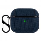 Earphone Case Compatible For Airpods Pro Bluetooth Earphone Waterproof Protective Cover With Buckle blue