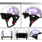 Retro Helemt Half Face Motorcylce Hat FRP Prince Helmet Bright white purple rose XXL